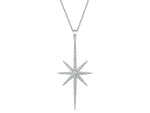 Load image into Gallery viewer, Sterling Silver Cubic Zirconia Large North Star Necklace - JOOLS By Jenny Brown
