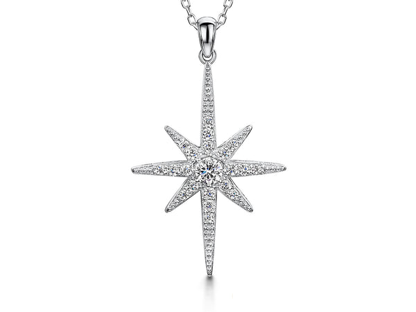 Sterling Silver Small North Star Necklace - JOOLS By Jenny Brown