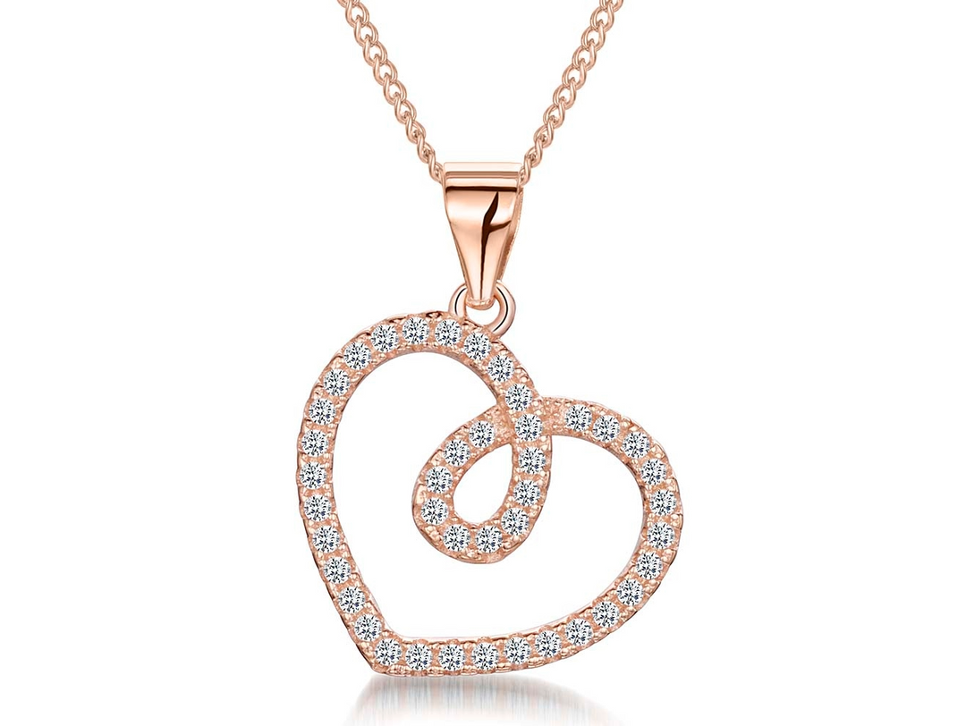 Sterling Silver Twisted Heart Pendant