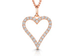 Load image into Gallery viewer, Rose Gold Heart Set With Cubic Zirconia  Surround - JOOLS By Jenny Brown
