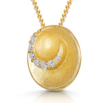 Load image into Gallery viewer, Yellow Gold Satin Swirl Pendant-JOOLS byJenny Brown
