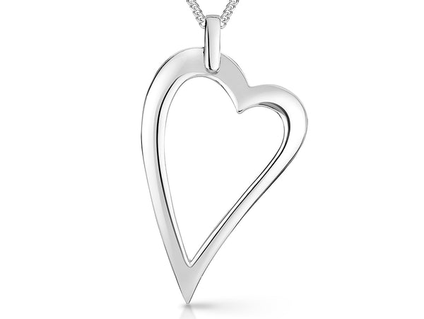 Sterling Silver Small Dali Heart Pendant-JOOLS by Jenny Brown
