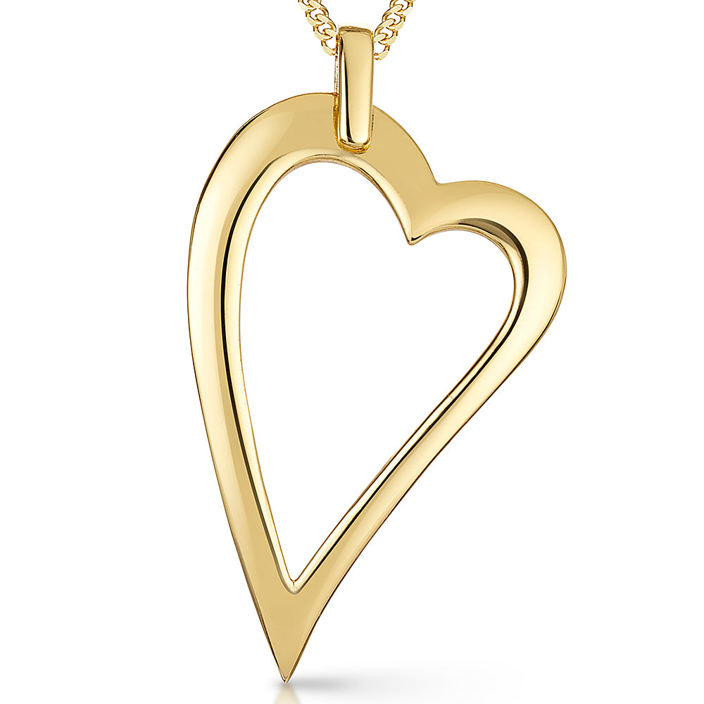 Small Yellow Gold Dali Heart Pendant-JOOLS by Jenny Brown