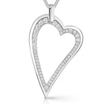 Load image into Gallery viewer, Sterling Silver Dali Heart Trimmed With Cubic Zirconias-JOOLS by Jenny Brown
