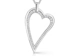 Load image into Gallery viewer, Sterling Silver Small Dali Heart Cubic Zirconia Pendant-JOOLS by Jenny Brown
