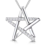 Load image into Gallery viewer, Sterling Silver Star Pendant Half Set With Cubic Zirconia&#39;s - JOOLS By Jenny Brown

