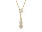 Load image into Gallery viewer, Yellow Gold Four Stone Drop Bubble Pendant - JOOLS By Jenny Brown
