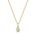 Load image into Gallery viewer, Yellow Gold Half Carat Solitaire Pendant-JOOLS by Jenny Brown
