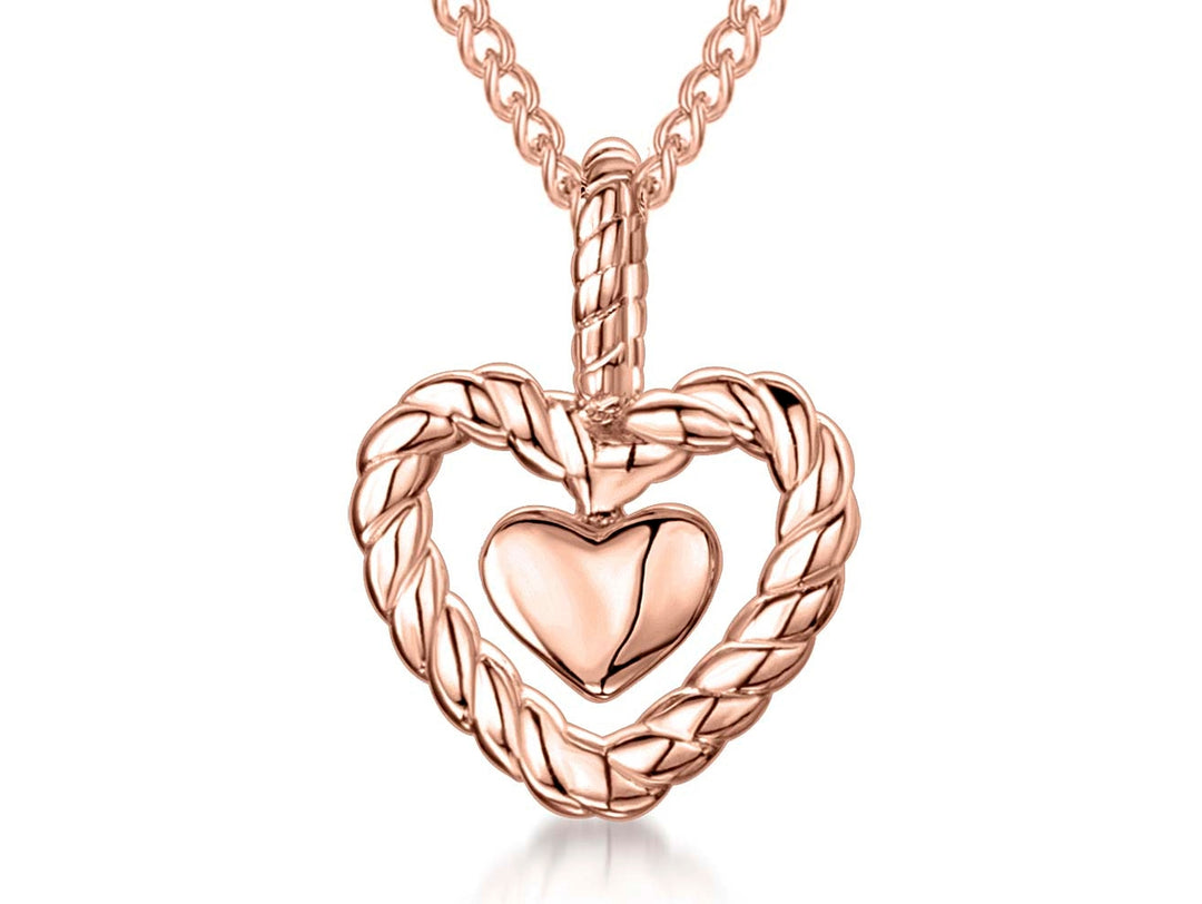 Heart Pendant With A Woven Surround