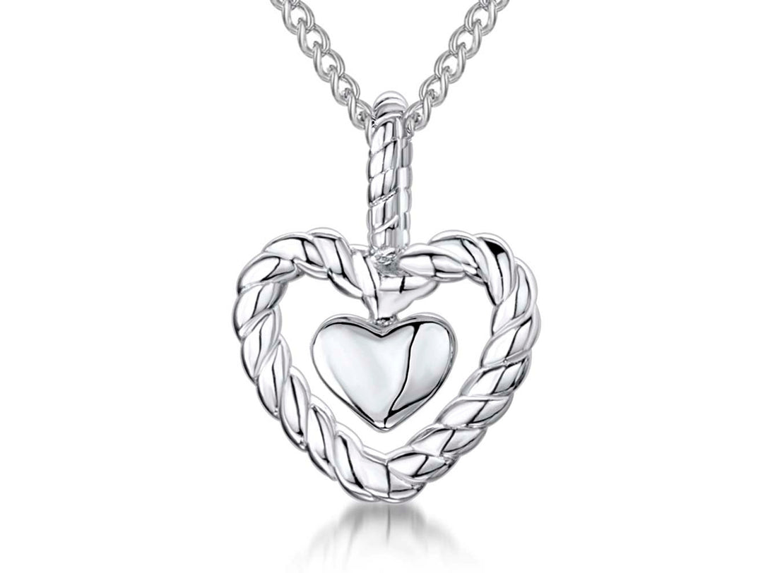 Heart Pendant With A Woven Surround