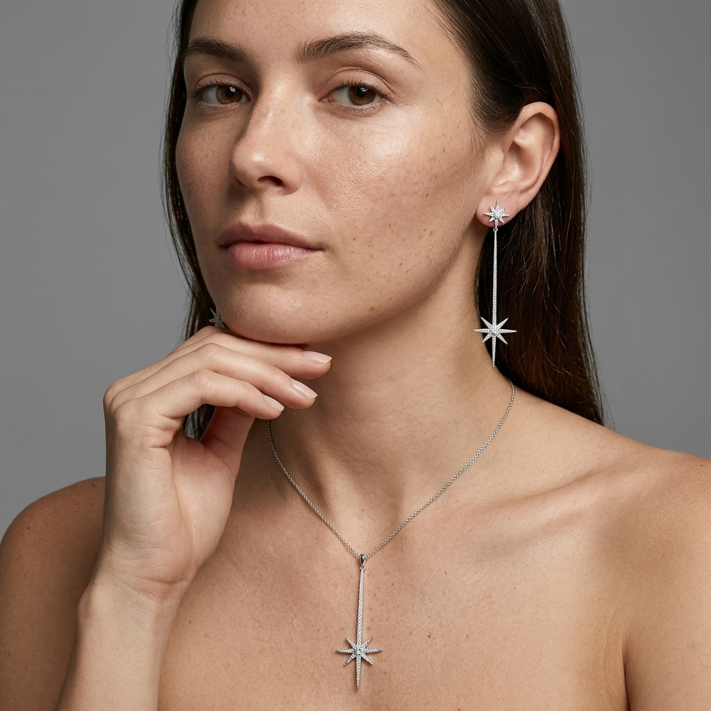 Elongated North Star Pendant