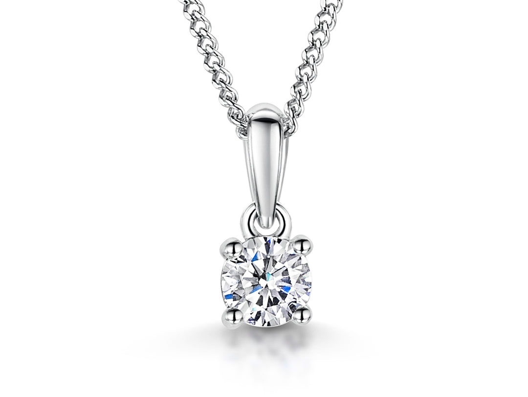 Sterling Silver Quarter Carat Solitaire  Pendant