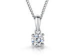 Load image into Gallery viewer, Sterling Silver Quarter Carat Solitaire  Pendant
