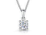 Load image into Gallery viewer, Sterling Silver Round Solitaire Pendant
