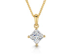 Load image into Gallery viewer, Yellow Gold Pendant Square Half Carat Cubic Zirconia Pendant-JOOLS By Jenny Brown
