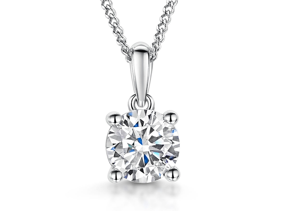 Sterling Silver One Carat Pendant