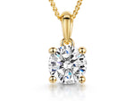Load image into Gallery viewer, Yellow Gold 1ct Solitaire Pendant With Cubic Zirconia
