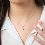 Load image into Gallery viewer, Sterling Silver 1.25 Carat Square Cubic Zirconia  Pendant-JOOLS by Jenny Brown
