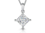 Load image into Gallery viewer, Sterling Silver 1.25 Carat Square Cubic Zirconia  Pendant-JOOLS by Jenny Brown
