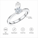 Load image into Gallery viewer, Sterling Silver Half Carat Solitaire Ring
