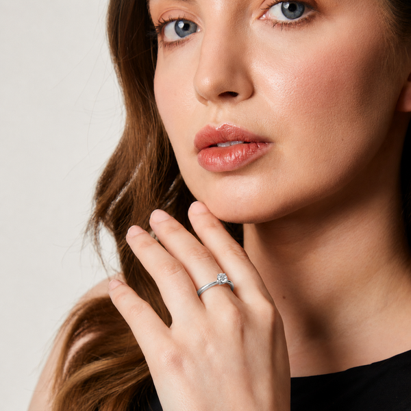 Sterling Silver Half Carat Solitaire Ring