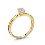 Load image into Gallery viewer, Yellow Gold Half Carat Cubic Zirconia  Solitaire Ring-JOOLS by Jenny Brown
