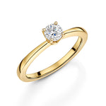 Load image into Gallery viewer, Yellow Gold Half Carat Cubic Zirconia  Solitaire Ring-JOOLS by Jenny Brown
