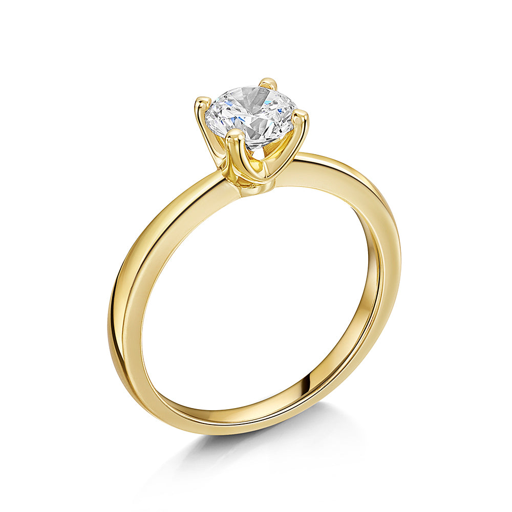 Yellow Gold 1 Carat Solitaire Ring-JOOLS by Jenny Brown
