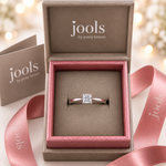 Load image into Gallery viewer, Sterling Silver 0.50ct Princess Cut Solitaire Ring | Premium Cubic Zirconia
