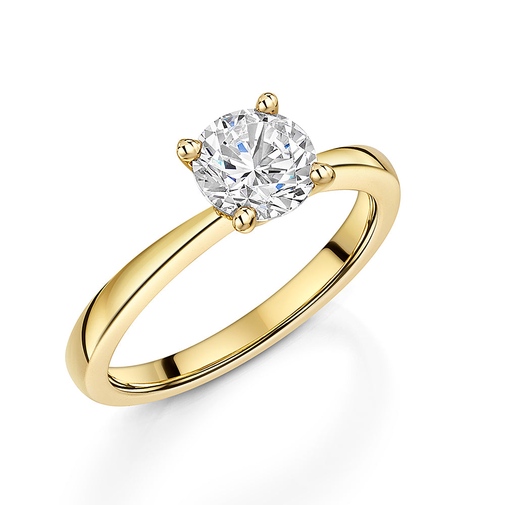 Yellow Gold 1.5 Carat Solitaire Zirconia Ring-JOOLS by Jenny Brown