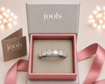 Load image into Gallery viewer, Sterling Silver 2.1ct Baguette Cubic Zirconia Half Eternity Ring
