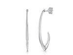 Load image into Gallery viewer, Sterling Silver  Half Open Hoop Earrings
