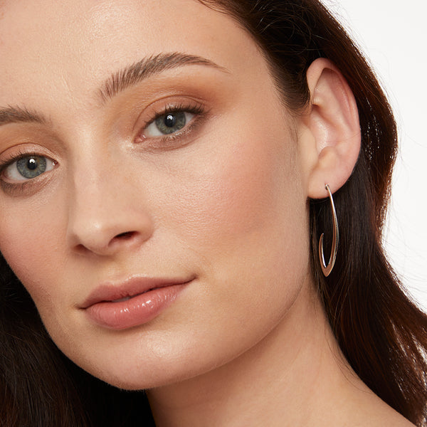 Sterling Silver Half Open Hoop Earrings - JOOLS By Jenny Brown