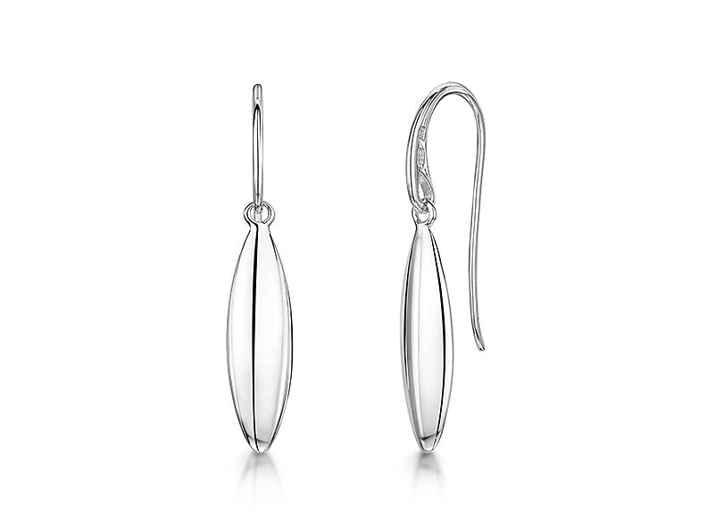 Sterling Silver  Pod Drop Threader Earrings