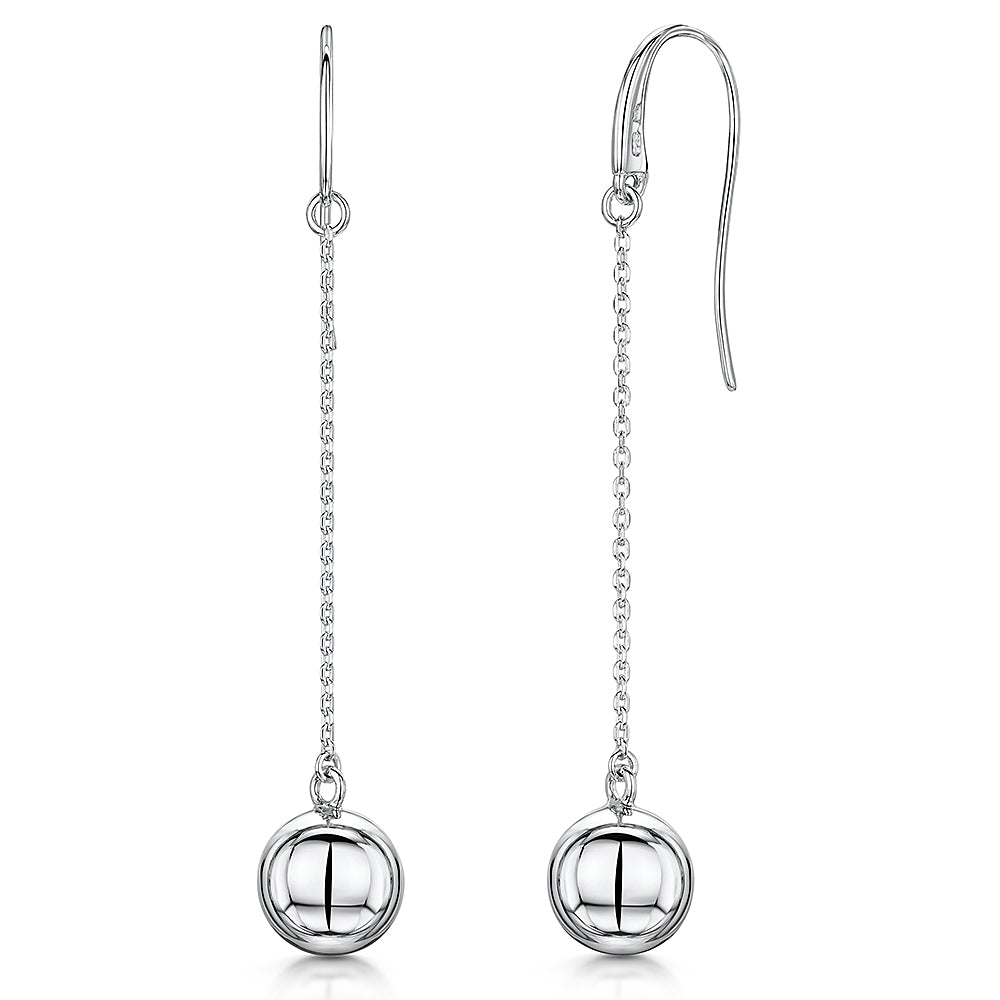 Sterling Silver Ball Drop Earrings -JOOLS by Jenny Brown