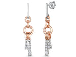 Load image into Gallery viewer, Sterling Silver and Rose Gold Dangle Drop Earrings - JOOLS By Jenny Brown
