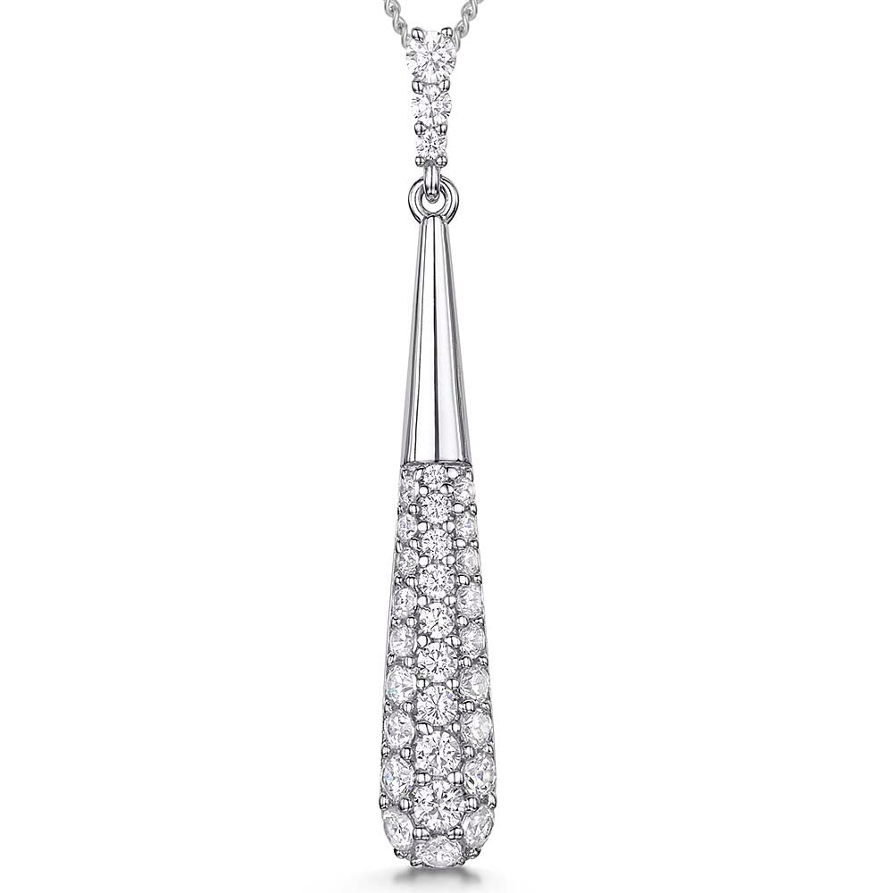 Sterling Silver Elongated Teardrop Pendant