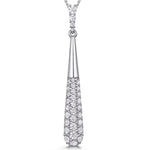 Load image into Gallery viewer, Sterling Silver Elongated Teardrop Pendant
