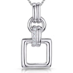 Load image into Gallery viewer, Sterling Silver Art Deco Open Square Pendant
