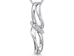 Load image into Gallery viewer, Sterling Silver Pendant With Cubic Zirconia Band

