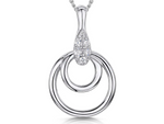 Load image into Gallery viewer, Sterling Silver Pendant Double Circle

