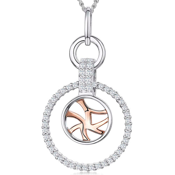 Rose Gold Circle Pendant - JOOLS By Jenny Brown