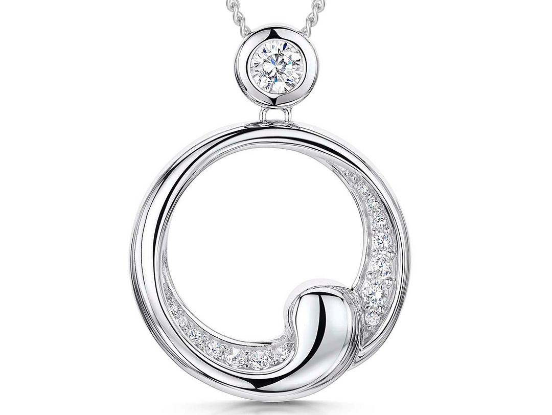 Large, Ornate Open Circle Pendant