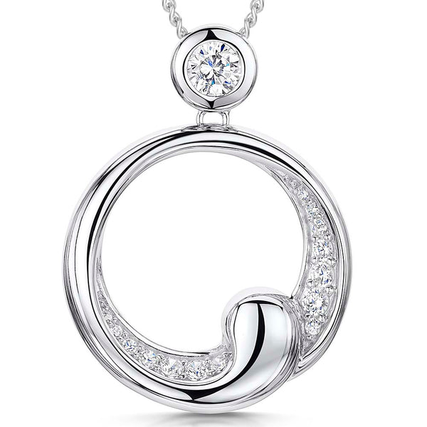 Large, Ornate Open Circle Pendant