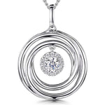 Load image into Gallery viewer, Circle Pendant With Halo CZ Centre
