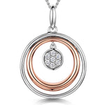 Load image into Gallery viewer, Rose Gold  Double Circle Pendant - JOOLS By Jenny Brown

