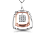 Load image into Gallery viewer, Rose Gold  3 Square  Pendant - JOOLS By Jenny Brown
