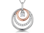 Load image into Gallery viewer, Rose Gold Triple Circle Drop  Pendant
