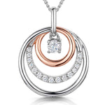 Load image into Gallery viewer, Rose Gold Triple Circle Drop  Pendant

