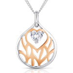 Load image into Gallery viewer, Rose Gold  Suspended Heart Pendant - JOOLS By Jenny Brown
